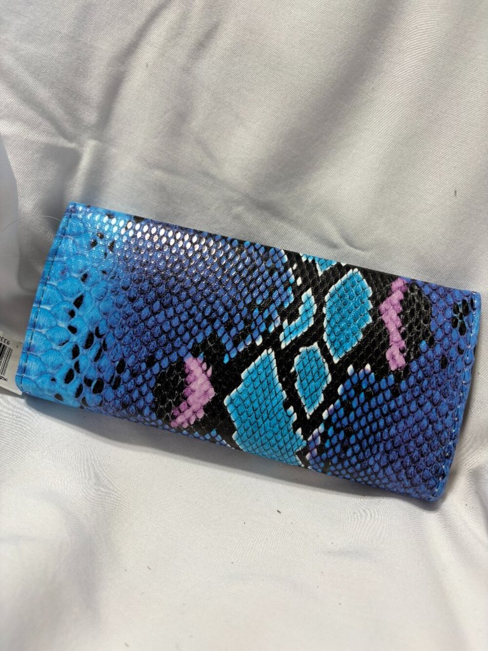 Blue Snake Skin Pattern Clutch/Wallet